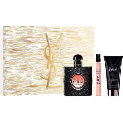 BLACK OPIUM - YVES SAINT LAURENT - Eau de Parfum Spray 50 ml + Eau de Parfum Spray 10 ml + Body Lotion 50 ml / 1 Stk.