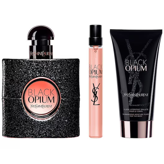 BLACK OPIUM - YVES SAINT LAURENT - Eau de Parfum Spray 50 ml + Eau de Parfum Spray 10 ml + Body Lotion 50 ml / 1 Stk.